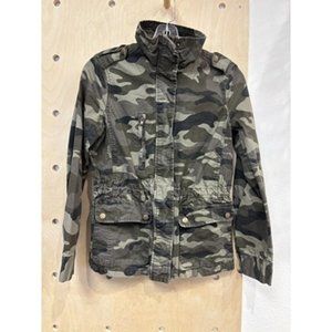 Miko Miko Multicolor  Full Zip Elastic Waist Camo Military Jacket Size S